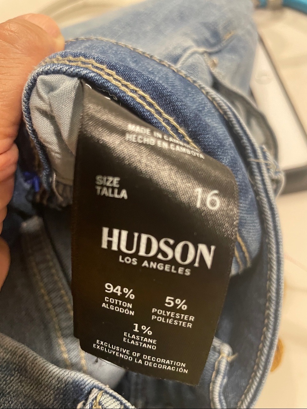 Hudson High Rise Wide Leg Jeans in Light Blue Wash size 16 - Picture 6 of 7
